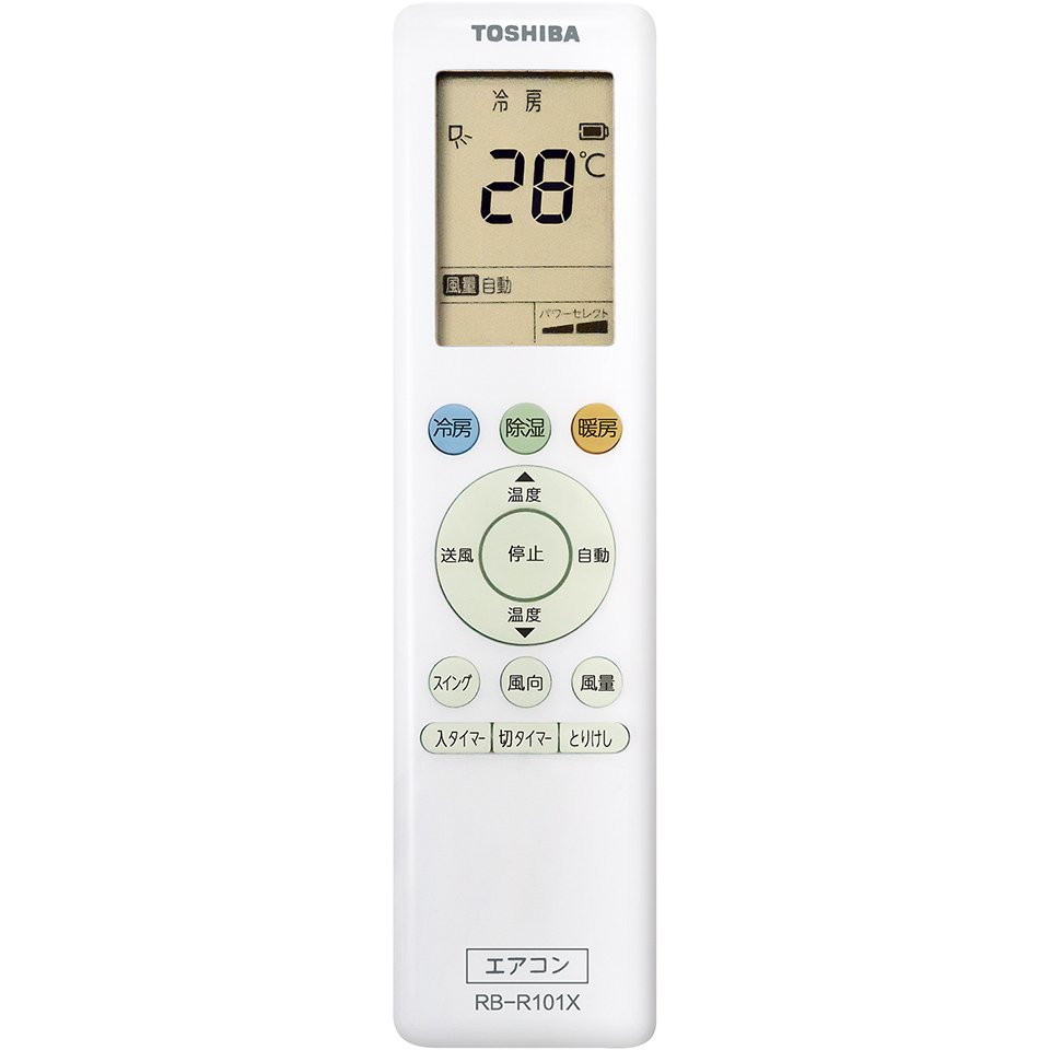 ＊共通リモコン(RB-R101X) 、 2000年以降に発売された東芝製のエアコンに対応しています。